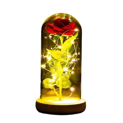 Enchanted Rose LED Light | Romantic LED Decor in Glass Dome Display