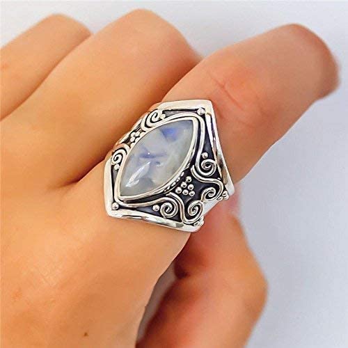 Ethereal Moonstone Ring | Vintage Moonlit Elegance