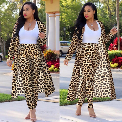 Fashion-Forward Women's Cardigan & Pants Set | Vibrant Patterns
