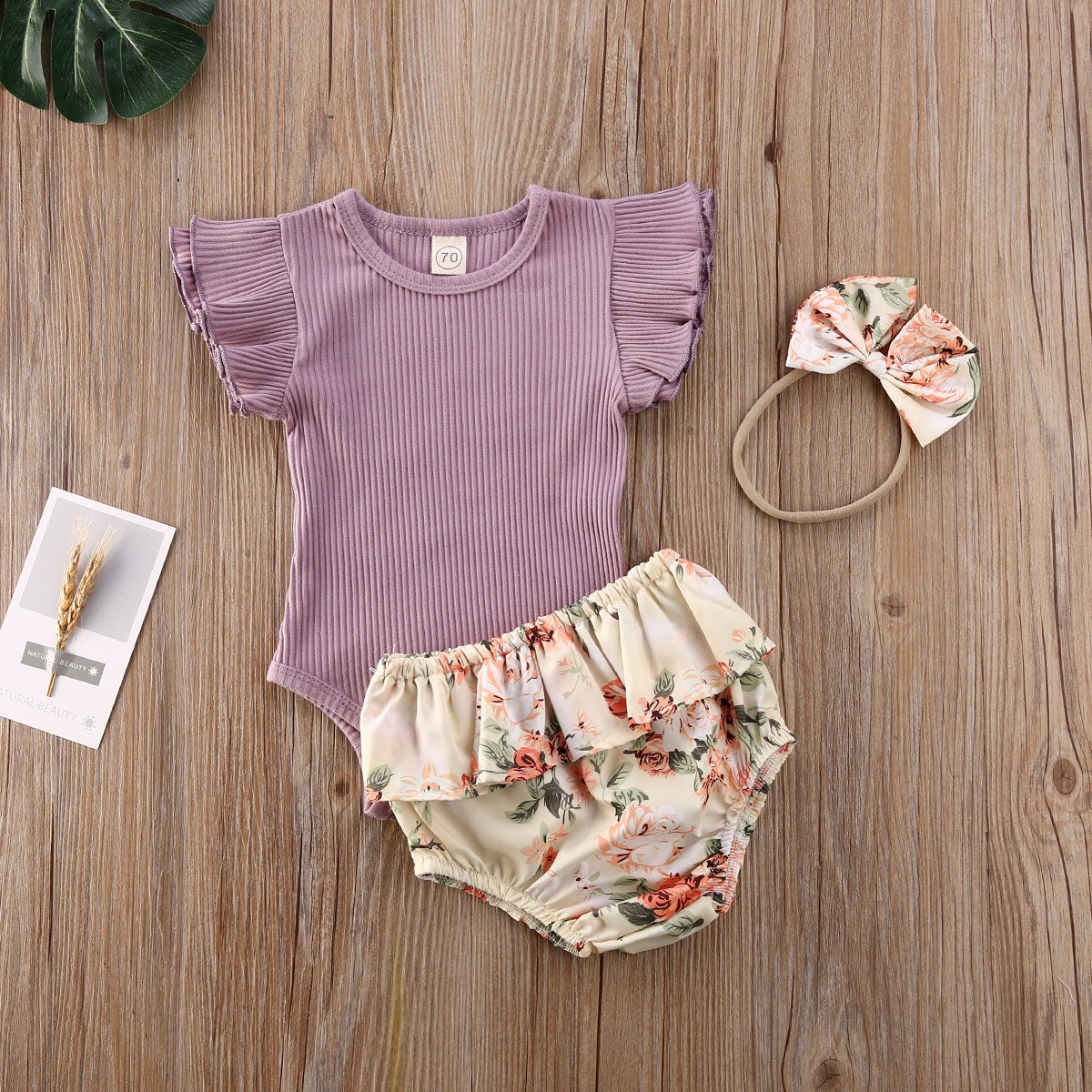 Floral Baby Bodysuit Set | Soft | Stylish & Adorable Outfit
