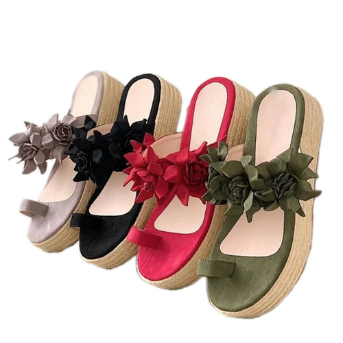 Floral Elegance Platform Sandals | Stylish Women's Sandals