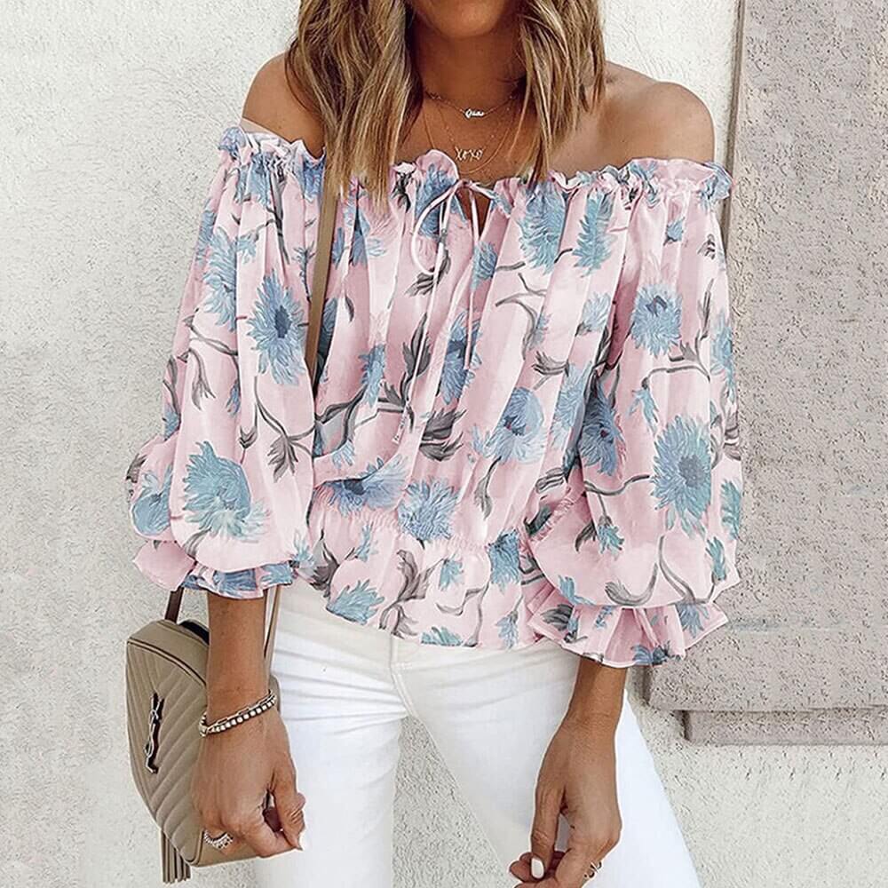 Floral Off-Shoulder Blouse | Bohemian Chic Style