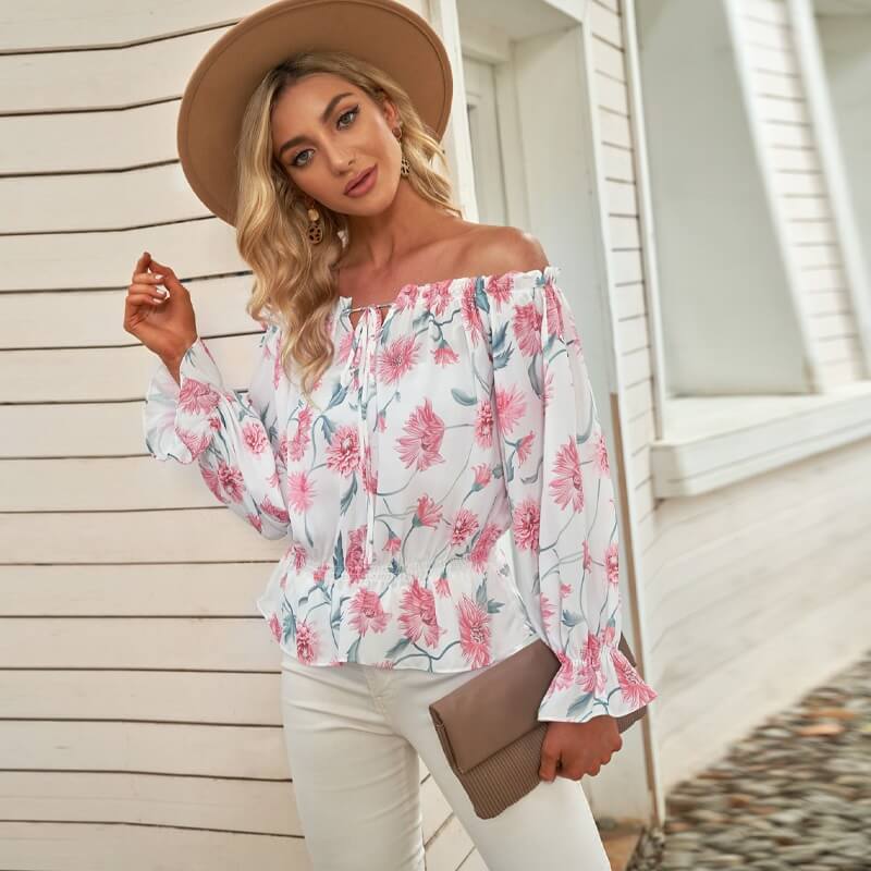 Floral Off-Shoulder Blouse | Bohemian Chic Style
