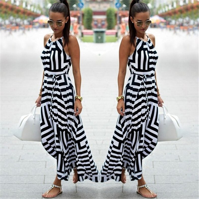 Geometric Striped Maxi Dress | Timeless Summer Fashion
