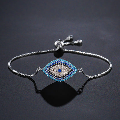Glamorous Evil Eye Crystal Bracelet | Adjustable Design for Protection