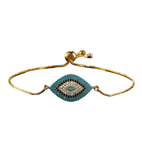 Glamorous Evil Eye Crystal Bracelet | Adjustable Design for Protection