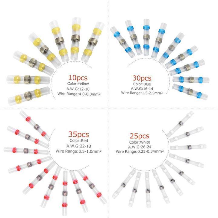 Heat Shrink Wire Connectors Kit | Waterproof Solder Seal for Automotive | Marine | and Home Repairs