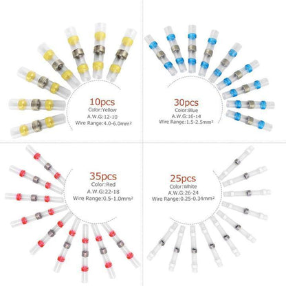Heat Shrink Wire Connectors Kit | Waterproof Solder Seal for Automotive | Marine | and Home Repairs