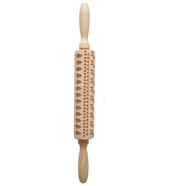Holiday Embossed Rolling Pin | Festive Bakeware Designs