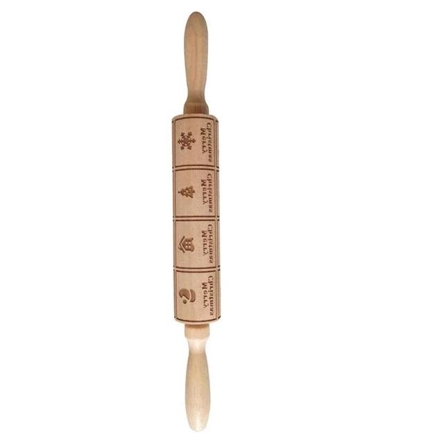 Holiday Embossed Rolling Pin | Festive Bakeware Designs