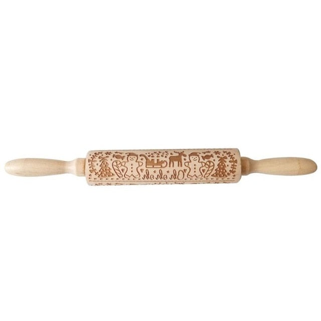 Holiday Embossed Rolling Pin | Festive Bakeware Designs