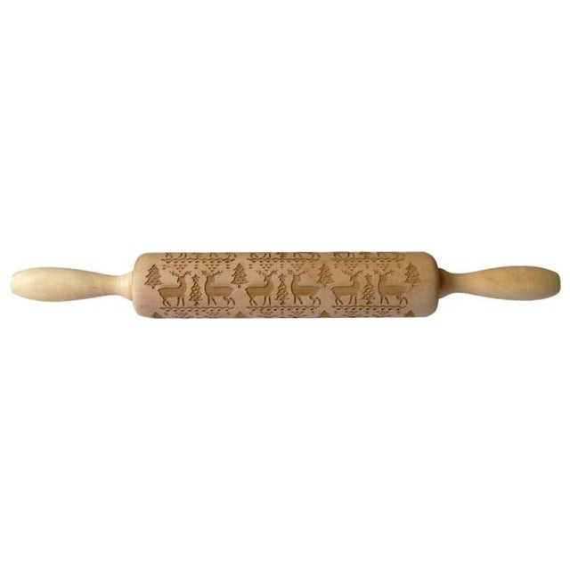 Holiday Embossed Rolling Pin | Festive Bakeware Designs