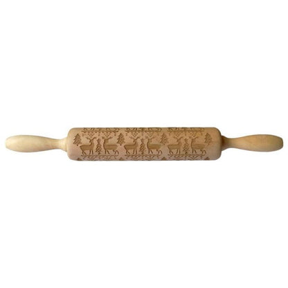 Holiday Embossed Rolling Pin | Festive Bakeware Designs