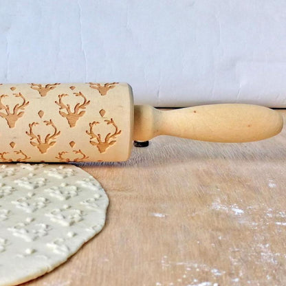 Holiday Embossed Rolling Pin | Festive Bakeware Designs