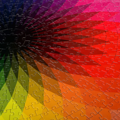 Kaleidoscope Spectrum Round Puzzle | Vibrant 1000 Piece Rainbow Design Puzzle