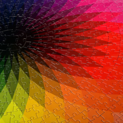Kaleidoscope Spectrum Round Puzzle | Vibrant 1000 Piece Rainbow Design Puzzle