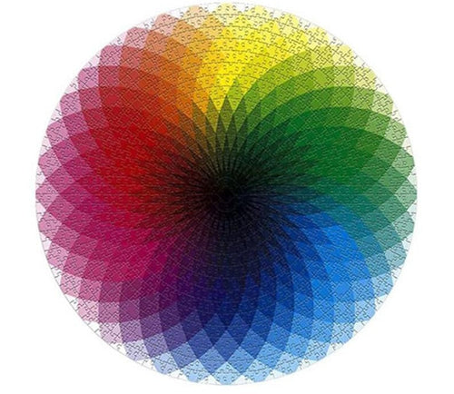 Kaleidoscope Spectrum Round Puzzle | Vibrant 1000 Piece Rainbow Design Puzzle