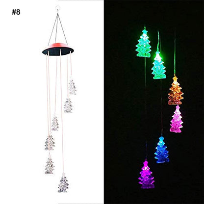 LED Solar Wind Chimes | Color-Changing Outdoor Decor & Patio Lights