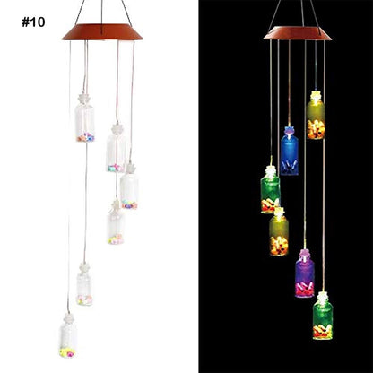 LED Solar Wind Chimes | Color-Changing Outdoor Decor & Patio Lights