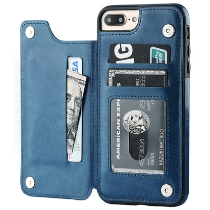 Leather Wallet Phone Case | Multi-Card Slot & Built-In Stand