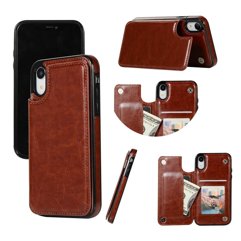 Leather Wallet Phone Case | Multi-Card Slot & Built-In Stand