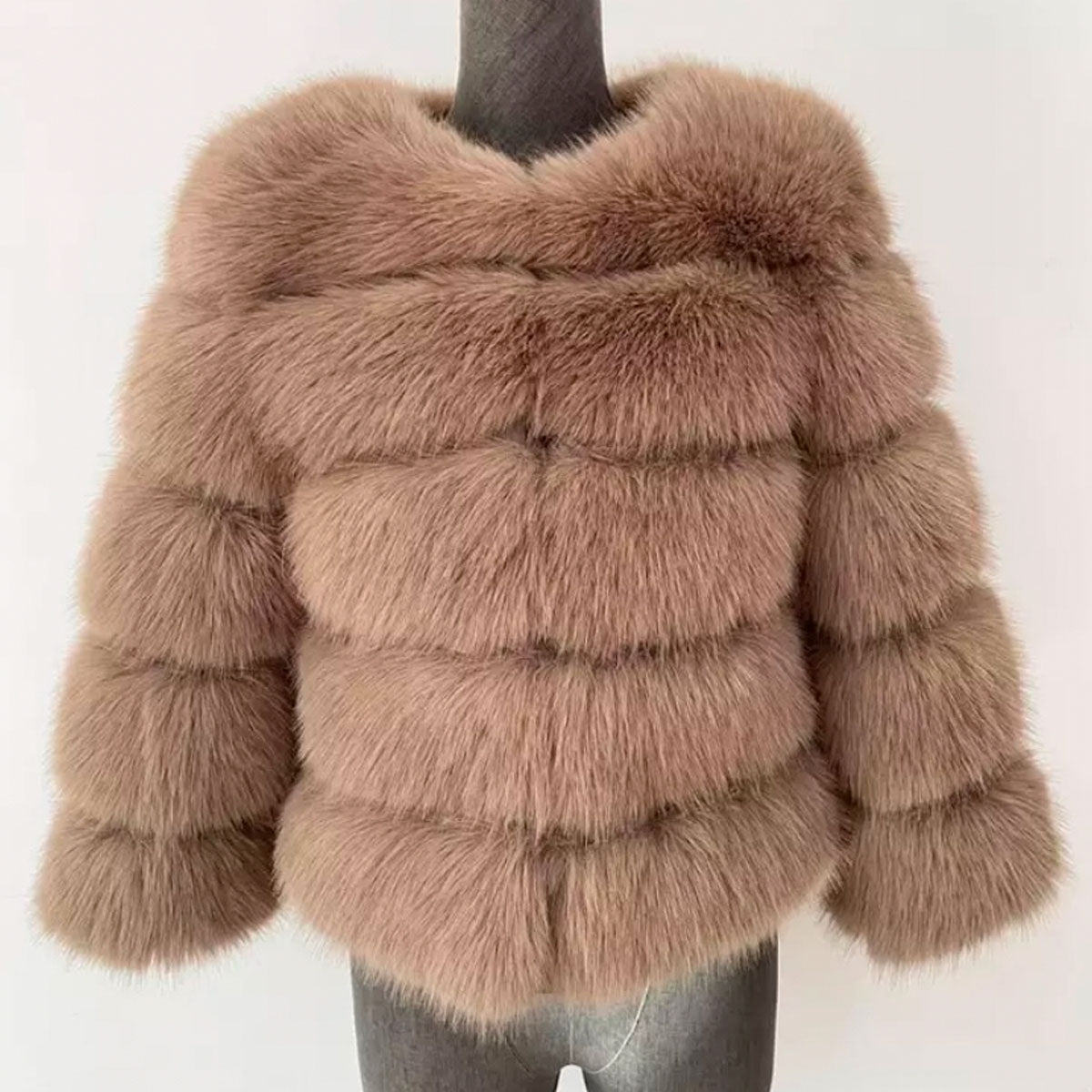 Luxurious Plush Faux Fur Jacket | Vibrant Colors for Winter Wardrobe