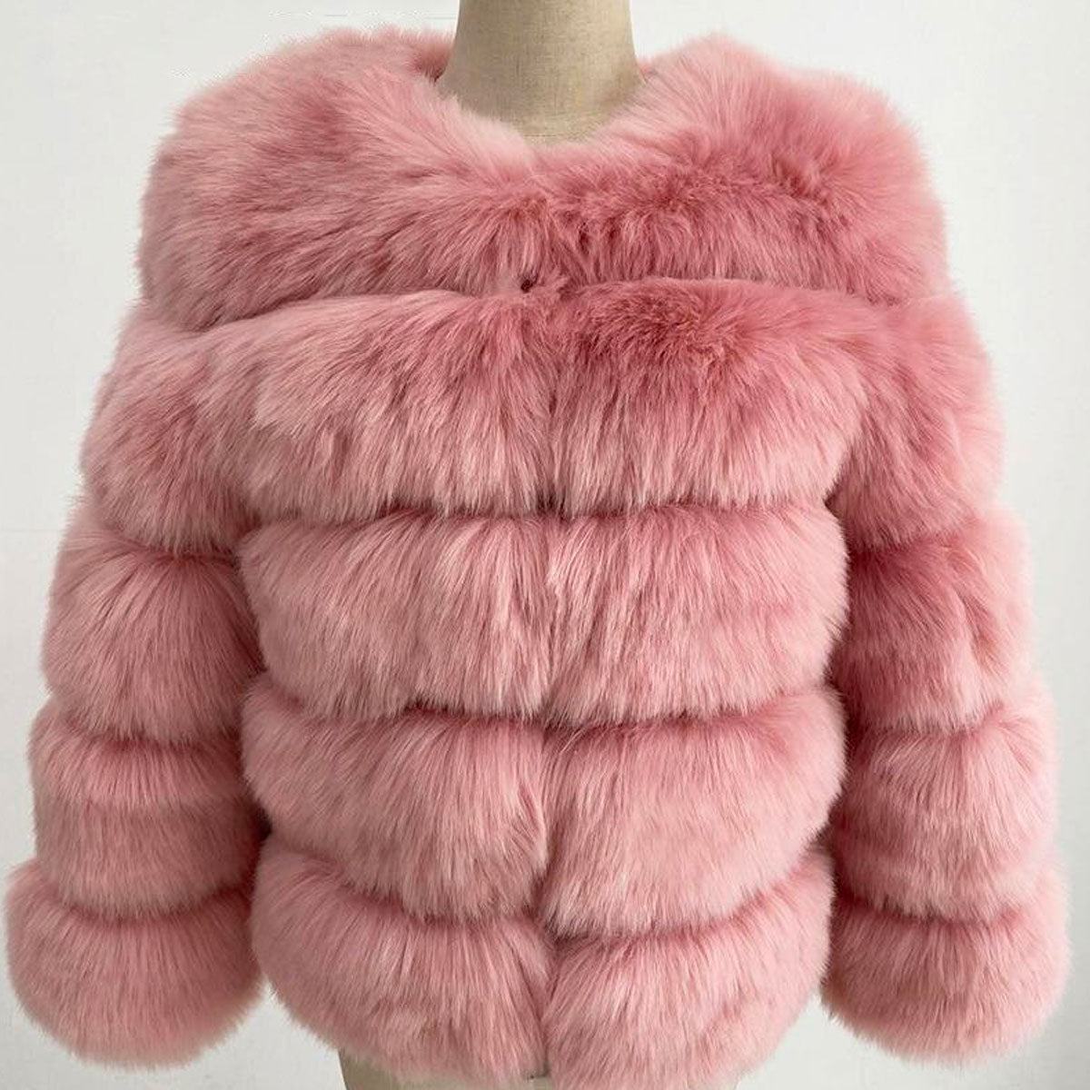 Luxurious Plush Faux Fur Jacket | Vibrant Colors for Winter Wardrobe