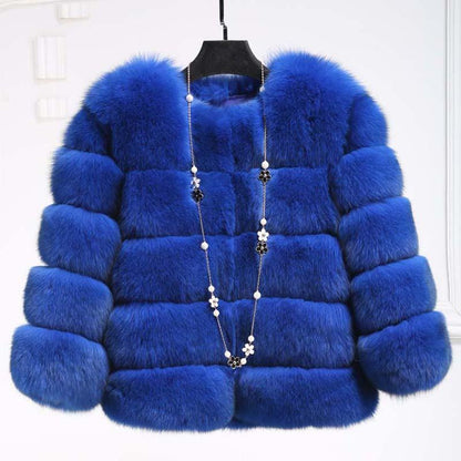 Luxurious Plush Faux Fur Jacket | Vibrant Colors for Winter Wardrobe