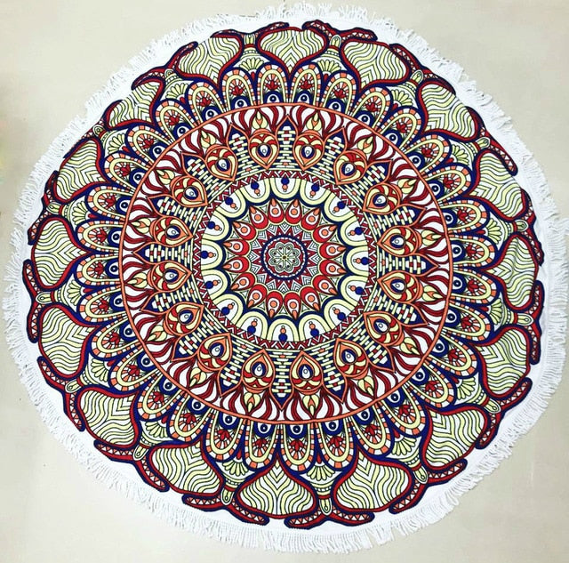 Mandala Round Beach Towel | Vibrant Beach Towel Designs