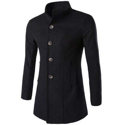 Men's Modern High-Collar Coat | Sleek and Stylish Design