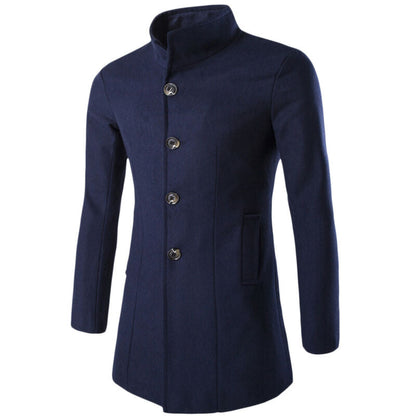 Men's Modern High-Collar Coat | Sleek and Stylish Design