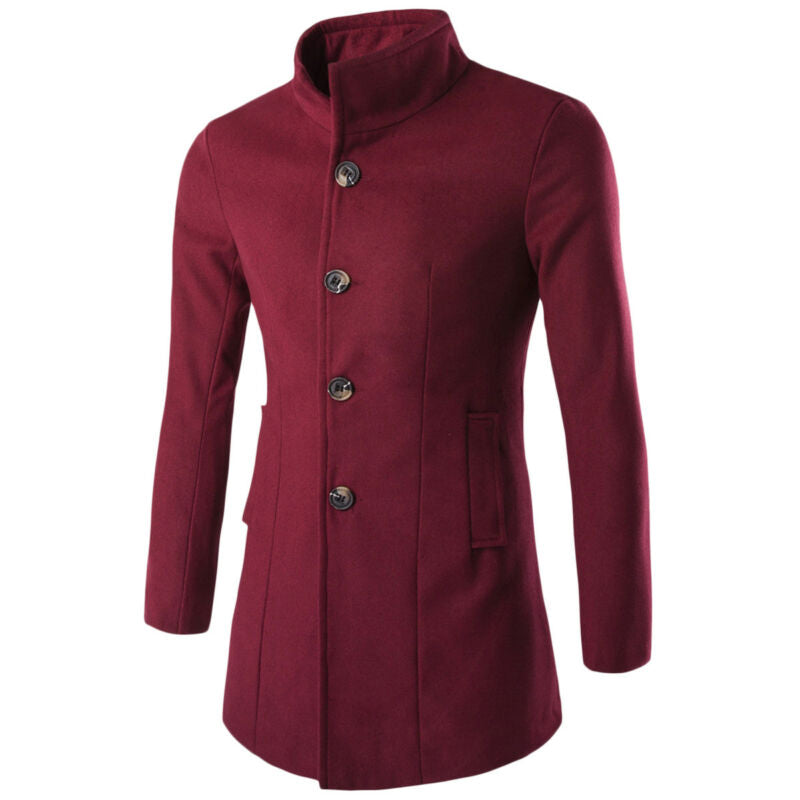 Men's Modern High-Collar Coat | Sleek and Stylish Design