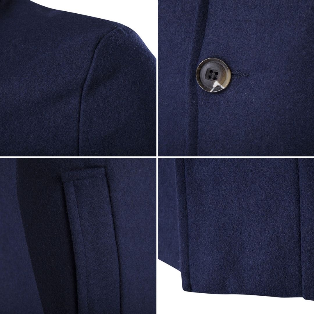 Men's Modern High-Collar Coat | Sleek and Stylish Design