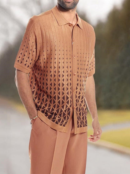 Mosaic Pattern Short-Sleeve Shirts | Versatile | Vibrant Style