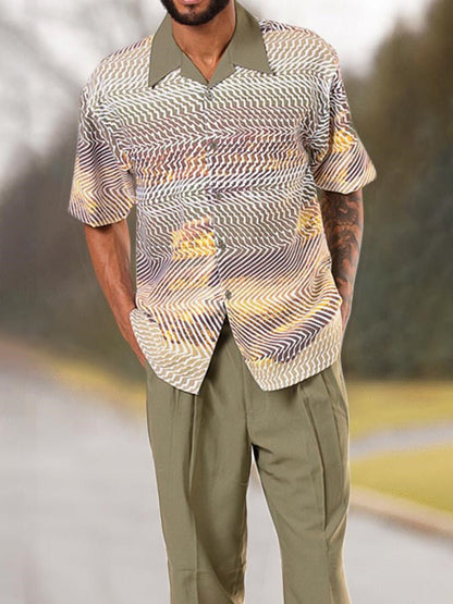 Mosaic Pattern Short-Sleeve Shirts | Versatile | Vibrant Style