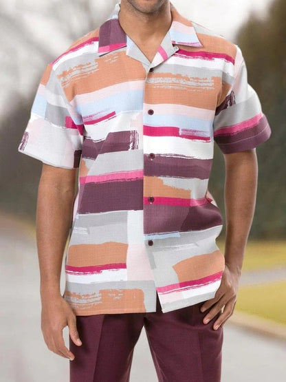 Mosaic Pattern Short-Sleeve Shirts | Versatile | Vibrant Style