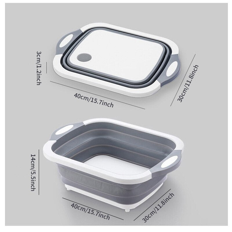 Multi-Functional Collapsible Cutting Board | Versatile and Space-Saving Kitchen Gadget