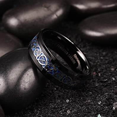 Mystic Dragon Tungsten Ring | Intricate Design