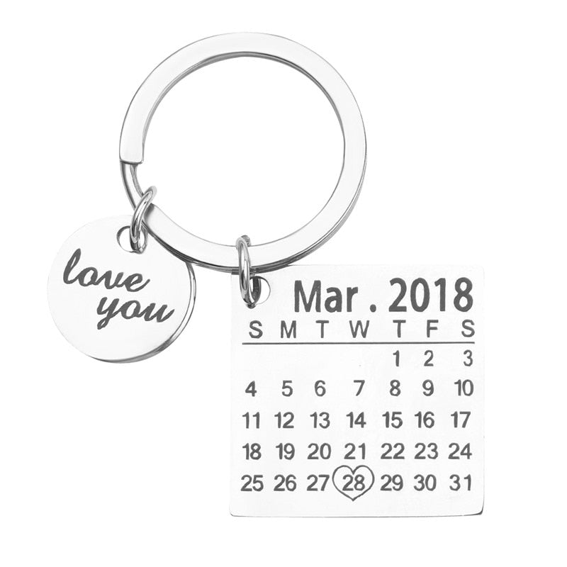 Personalized Date Keychain | Customizable Keepsake