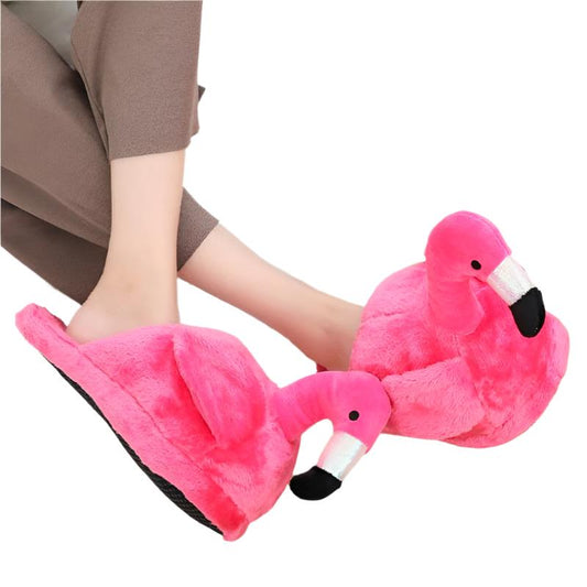 Plush Flamingo Slippers | Cozy | Fun | and Adorable Indoor Footwear