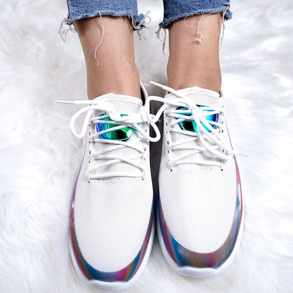 PrismGlow Sneakers | Iridescent & Fashion-Forward Comfort