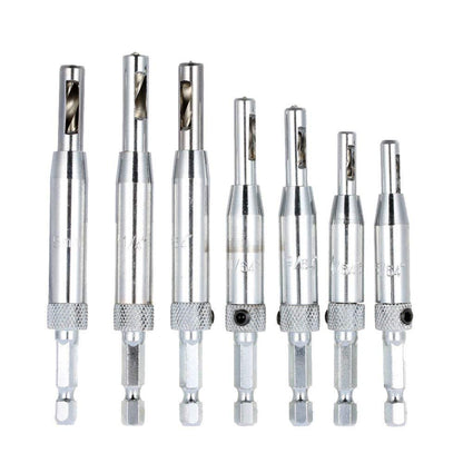 Pro Precision Hinge Drill Bit Set | Adjustable Guide for Craftsman