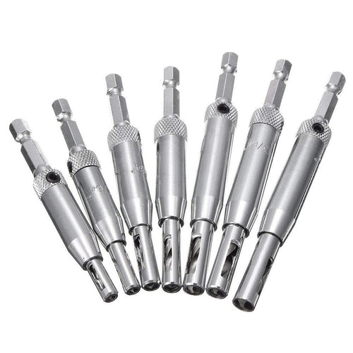 Pro Precision Hinge Drill Bit Set | Adjustable Guide for Craftsman