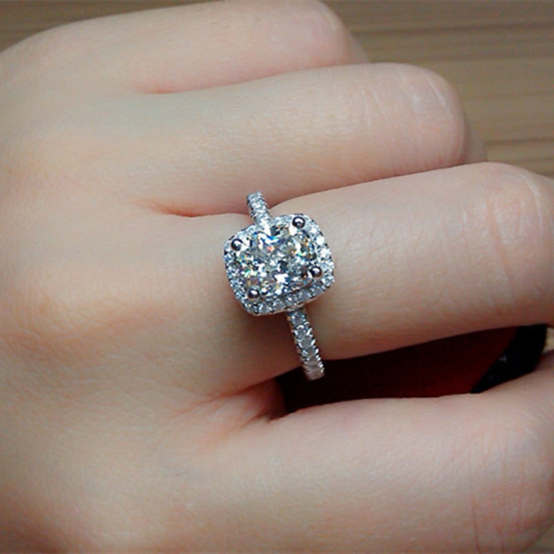 Radiant Cushion Cut Engagement Ring | Sparkling Elegance