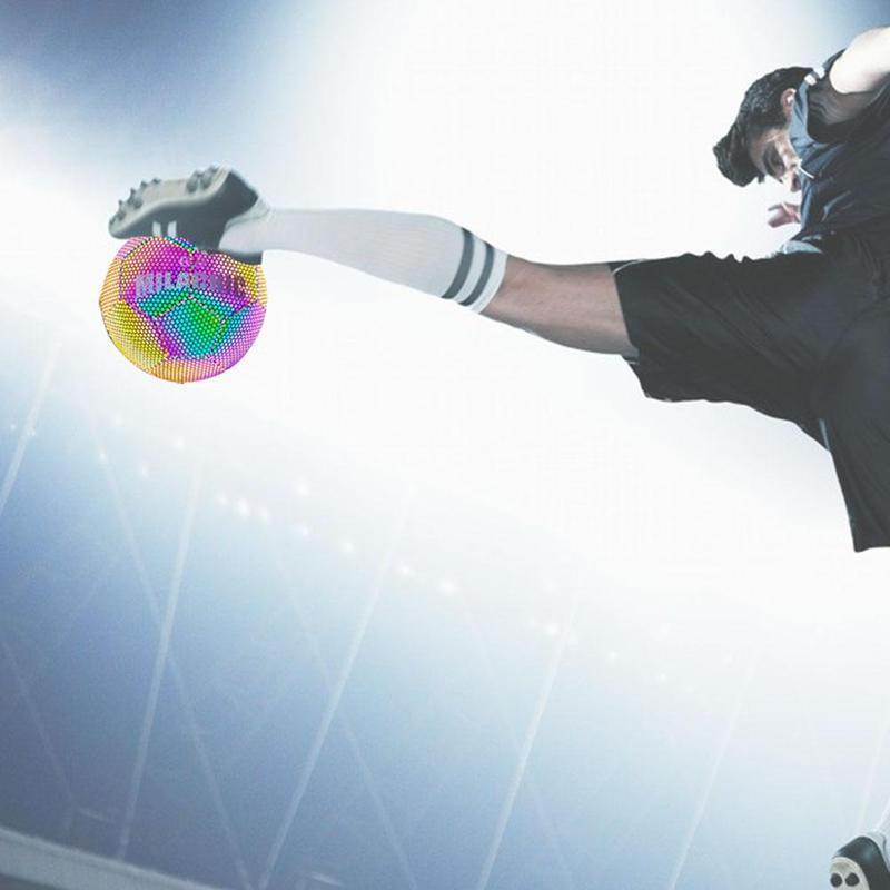 Reflective Soccer Ball | Holographic Design Soccer Ball with Grip