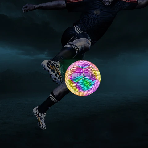 Reflective Soccer Ball | Holographic Design Soccer Ball with Grip