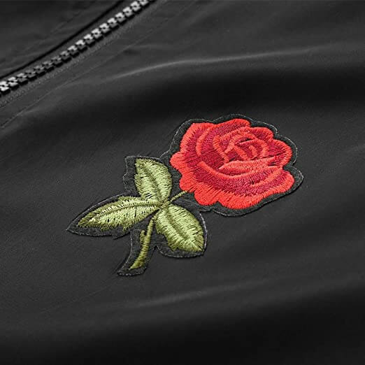 Rose Embroidered Hooded Jacket | Elegant Stylish Comfort