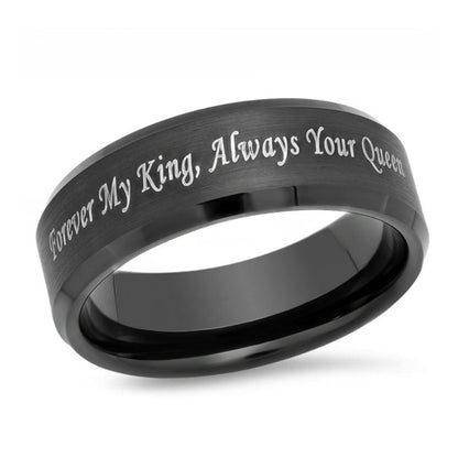 Royalty Titanium Couple Rings | Timeless Love