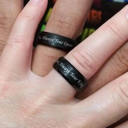 Royalty Titanium Couple Rings | Timeless Love