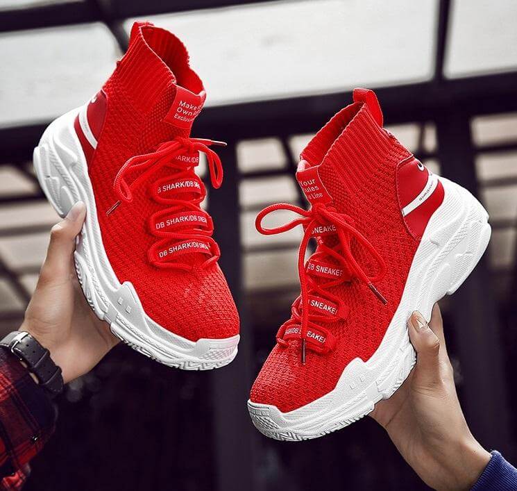 Shark Design High-Top Sneakers | Bold Style Sneakers
